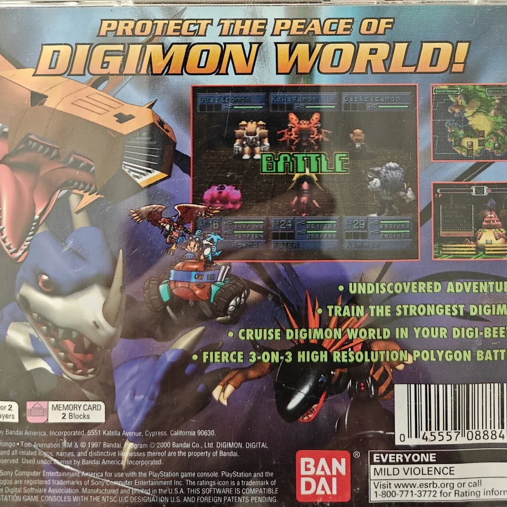 Sony PlayStation Digimon World 2 - Orange and Blue